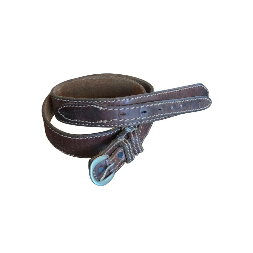 Duluth Trading Company Men's Ranger Leather Western Work Belt‎ Sz 38 Brown 90013